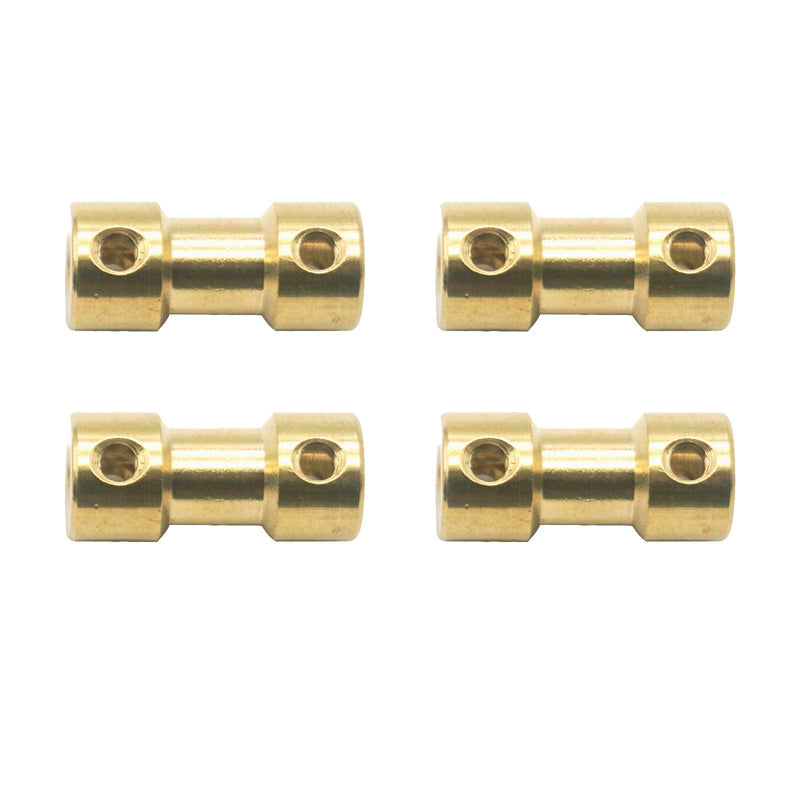 6Pack Vgoohobby Brass Motor Shaft Coupling Coupler Connector Sleeve Joint Adapter for RC DIY Airplane Boat Robot (3mm to 5mm) 3mm to 5mm
