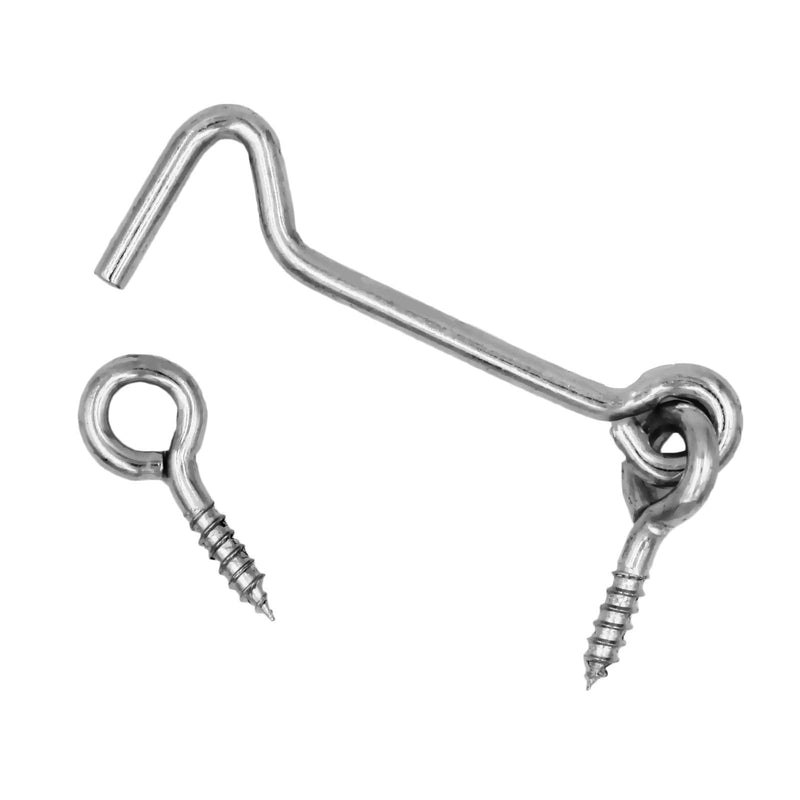 4" inch Heavy Duty Zinc Plated Wire Gate Hook and Eye Latch (Pack of 2) 4" inch