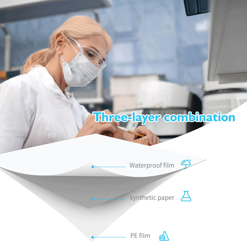 100 Sheets Disposable Dental Mixing Pads - 2 Sides Mixed Paper Multi Purpose Waterproof Mixing Boards for Blend Dental Repairs Fillings Material Composites Rubber Based (Large) Large
