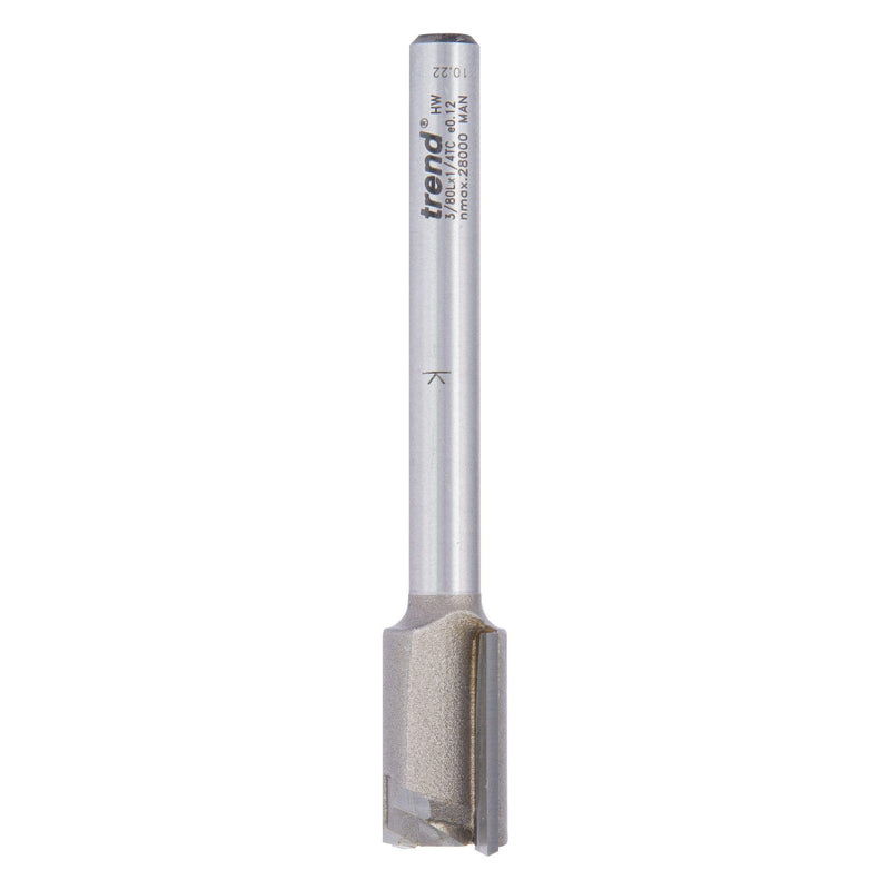 Trend Professional Two Flute Router Bit, 1/4 Inch Shank, 1/2 Inch Cut Diameter, for Trend AnyDoor Template Jig, Tungsten Carbide Tipped, 3/80LX1/4TC