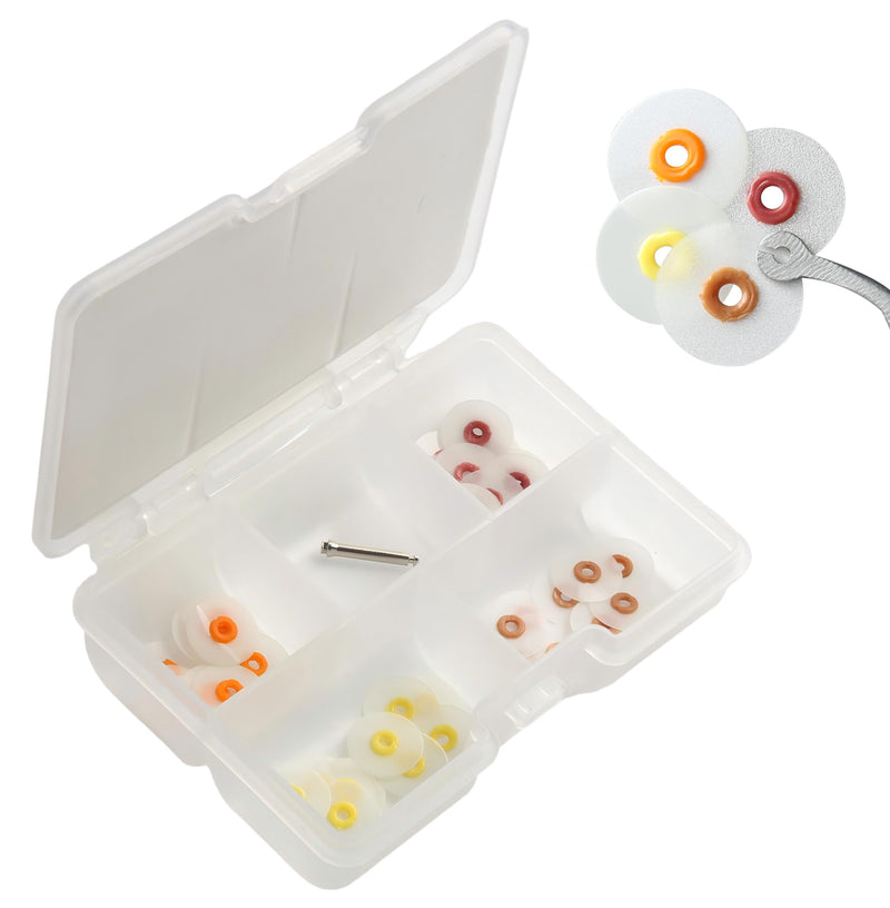 Dental Composite Resin Polishing Disc P12 4.0 Extra Thin Polishe Wheels Diamond Impregnated Polishing System 12.5mm Wheel Sanding Finishing Grinding Lab Tool 41Pcs P12 12.5MM