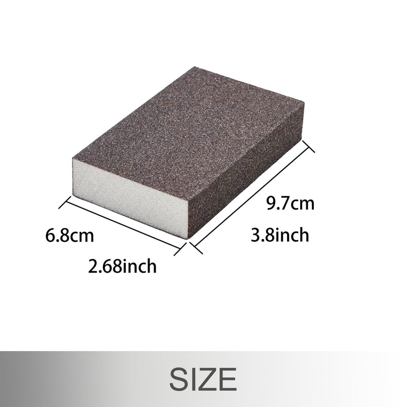 12Pcs Sanding Sponge 220 Grit Fine Sanding Blocks for Drywall Metal Wood Washable and Reusable 12PCS-220 Grit