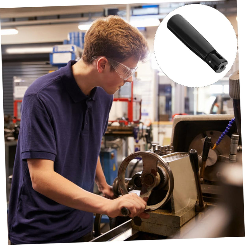 HEALLILY Machine Tool Folding Handle Crank Handle Grip Rotating Handle Revolving Handle Replacement Revolving Grip Crank Grip Machine Nylon Handle Hand Wheel Handle Handwheel Handle Grip 8.00X2.70X2.00CM Black