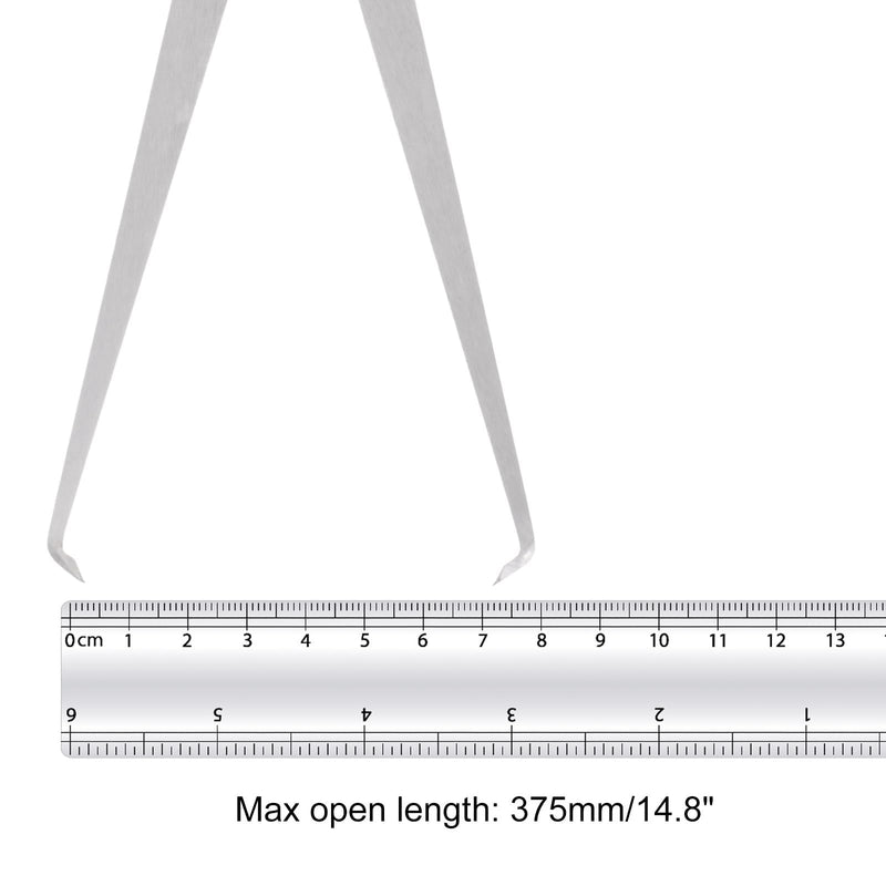 Firm Joint Inside Caliper - [8 Inch] Stainless Metal Firm Friction Joint Measurement Tool for Size Measuring Use, Silver Tone 8 Inch