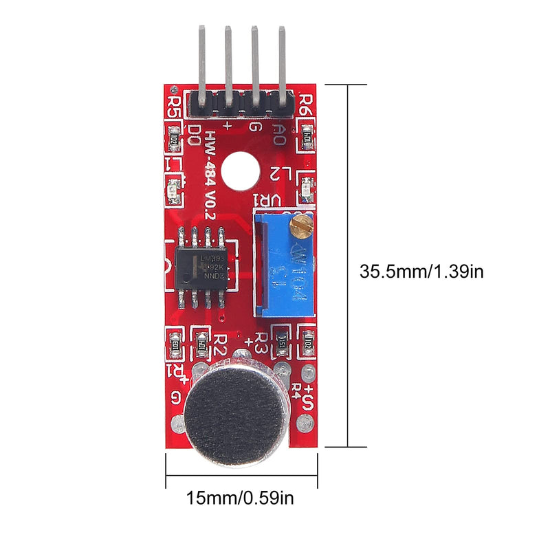 8pcs Microphone Sound Sensor KY-037 High Sensitivity Sound Voice Detection Module with Digital and Analog Output Sensors DIY Kit