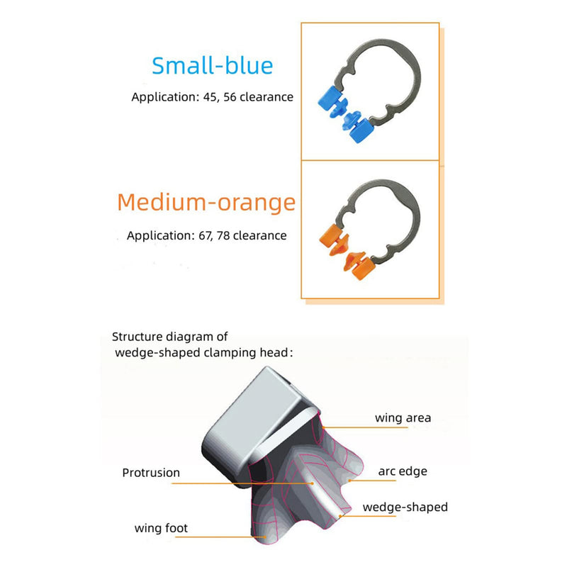 Dental Sectional Contoured Matrix Ring, Autoclavable Dental Nickel Titanium Clamp Clip Ring, Dental Sectional Matrix Ring, Elastic Clamping Ring Separator Ring. (Blue) Blue