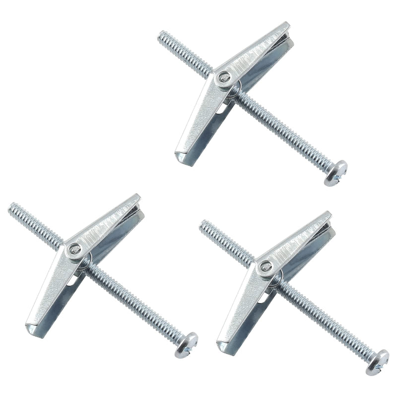 10Pcs 1/8 x 2 Inch Round Head Toggle Bolt and Wing Nut, Metal Toggle Bolts Heavy Duty Wall Anchor Bolts Molly Screws for Drywall Wood Hanging Item 1/8 x 2 Inch(10Pcs)