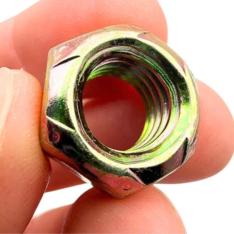 1/2-13 All-Metal Top Lock Nuts (25 Pack) – Grade C Prevailing Torque High-Temperature, Vibration-Resistant Coarse Thread Collar Style Crimped Top Locking SAE J995 0.5" All-Metal Top Lock Nut – 25 Pack