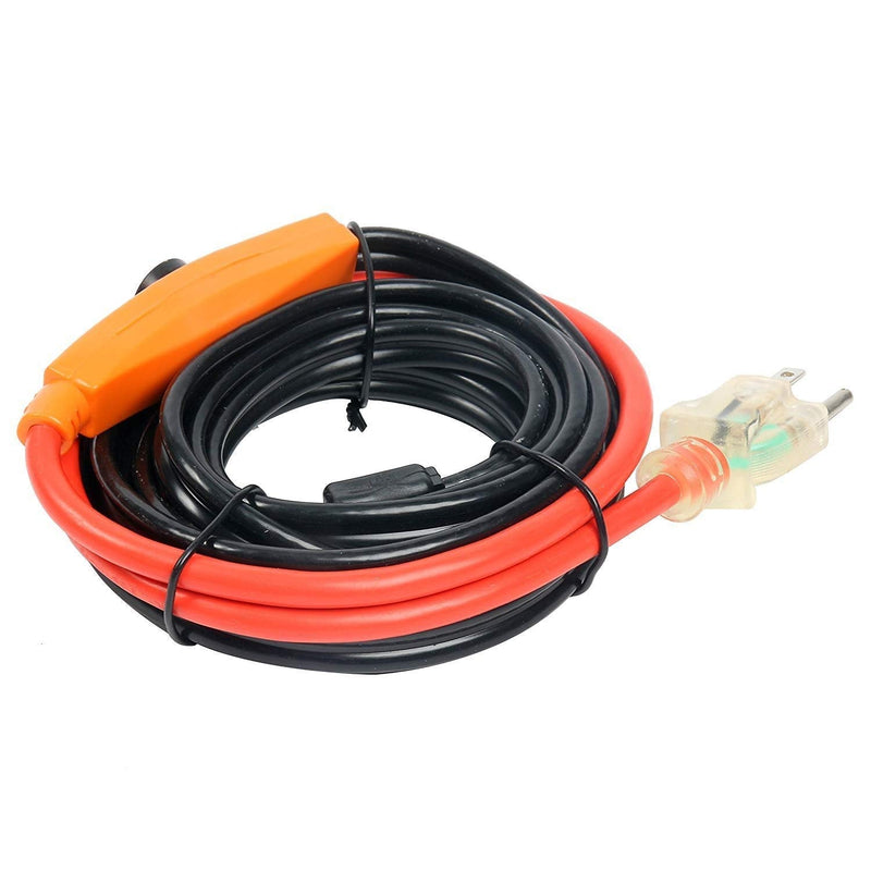 Cold Weather Pipe and Valve Heating Cable with Built-in Thermostat (3 Feet)