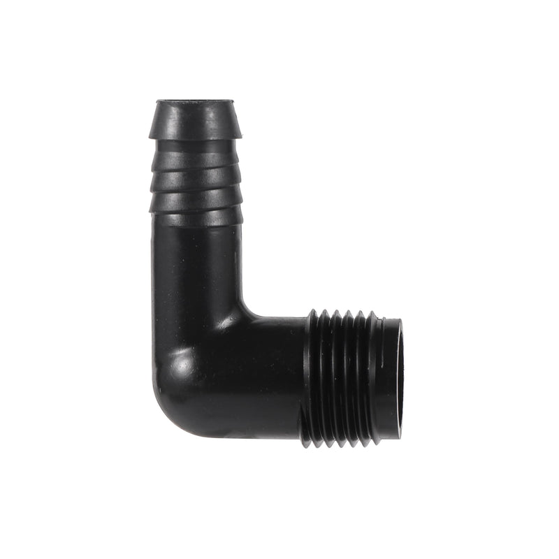 10pc Drip Irrigation Adapter 1/2"X1/2" 90-Degree Elbow NPT Male Pipe Fitting (1/2 male to 1/2 tubing) 1/2 male to 1/2 tubing