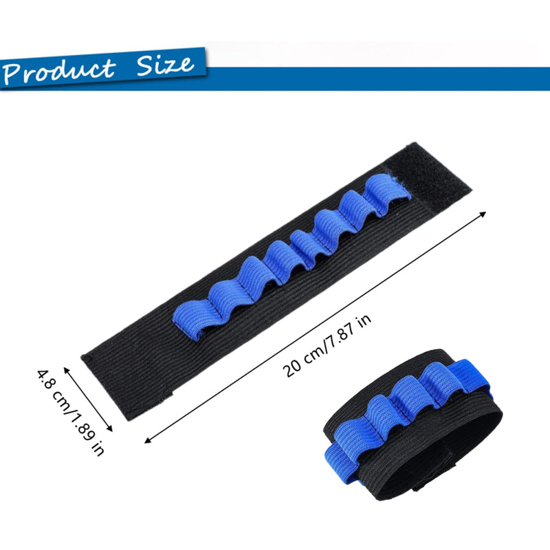 8 PCS Phlebotomy Tube Holder Wristband Professional Blood Tube Holder Wristband Set Blood Draw Tube Bracelet Strap for Phlebotomist Accessories(Blue,8 Phlebotomy Tubes)