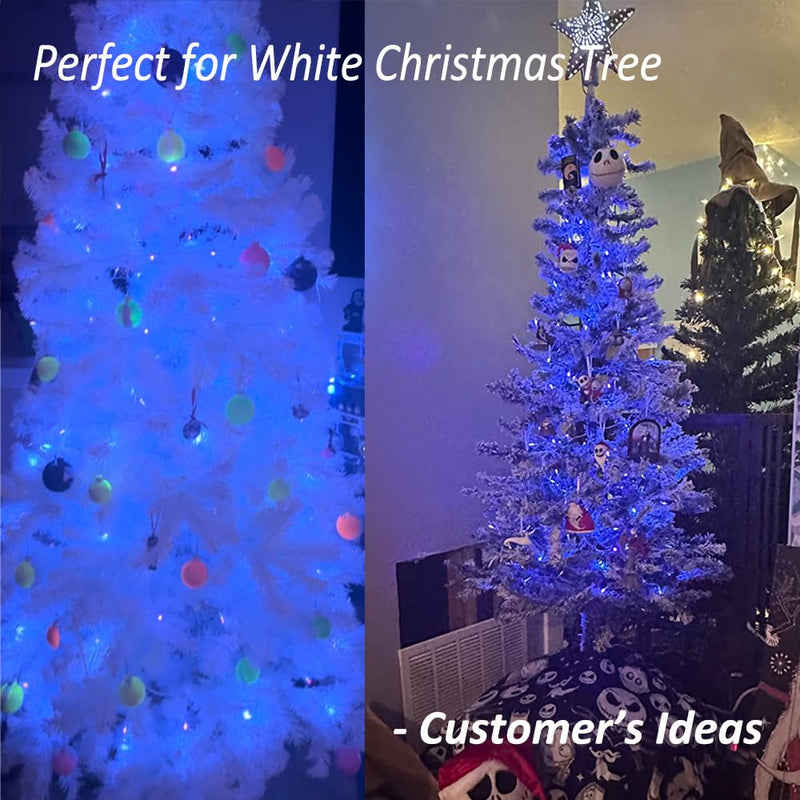 Solhice 60ft Black Light String Lights for Glow Party, 240 LEDs Blacklights Christmas Fairy Lights with Remote Plug in for Bedroom Birthday Party Indoor Décor