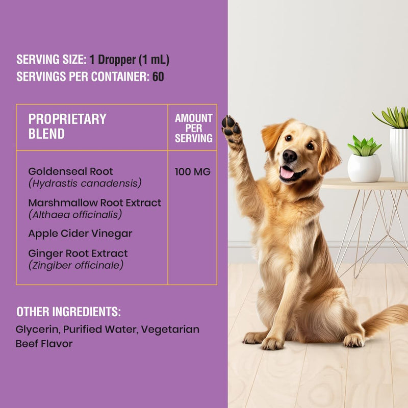 Yeast Infection Treatment for Dogs - Soothing Itch Relief, Ear Infection Treatment, Reduces Irritation & Inflammation, 2 oz