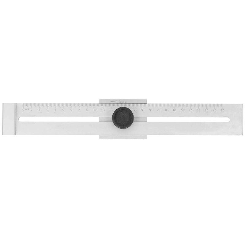 ViaGasaFamido Sliding Line Ruler Carbon Steel Ruler Woodworking Parallel Ruler Marker Gauge for Mechanical Processing Marking Offset Marking Gauge and Layout Tool(250mm)