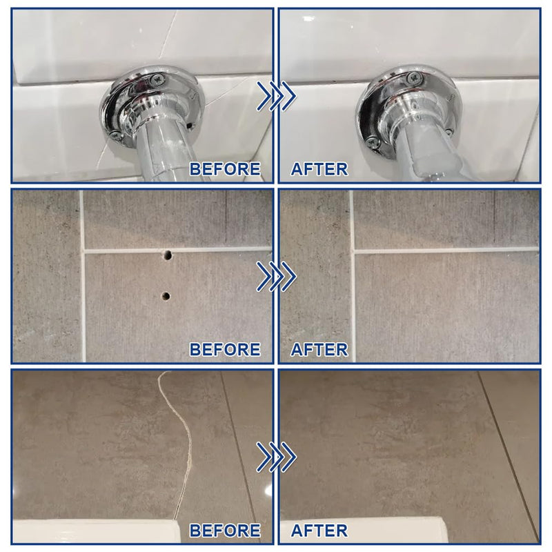 Tile Repair Kit, Ceramic Tile Chip Repair Kit(White), Floor Cracked Tile Repair Filler - Quickly Fix Tile Chips, Cracks with Super Strong Adhesion for Porcelain, Ceramic, Acrylic, Fiberglass, Enamel NO. 01 White