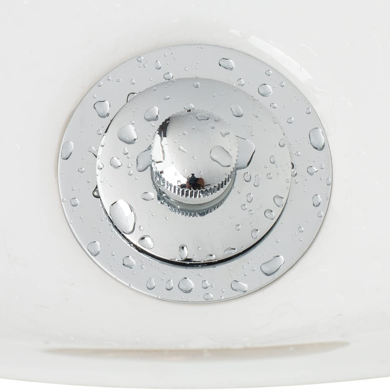 Artiwell Push & Lock Tub Trim Set with Single-Hole Overflow Faceplate, Bathtub Conversion Kit Assembly with Conversion Bar, Universal Fine/Coarse Thread, No Putty Installation (Chrome Plated) Chrome Plated