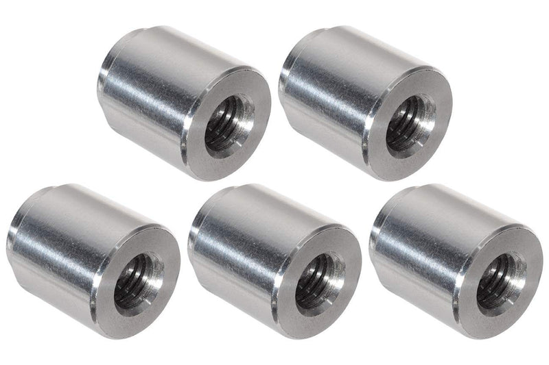 ICT Billet 5pc Aluminum M10-1.5mm Weld On Bung Female Nut Threaded Insert Weldable Metric 10mm 18.5mm (.74") O.D. Designed & Manufactured in The USA FM1015BUNG-5