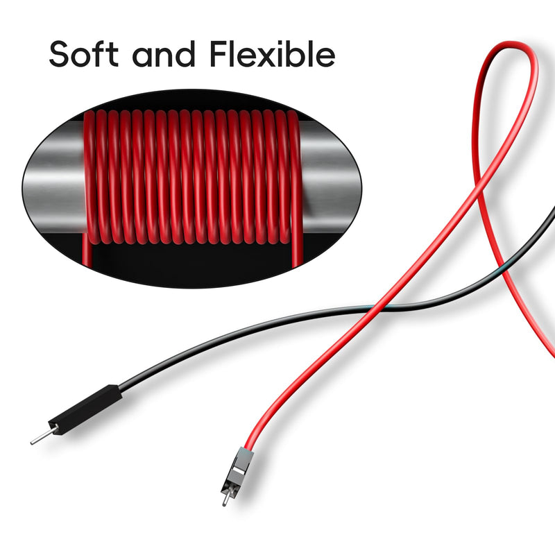 Goupchn Stackable Banana Plug to Breadboard Male Jumper Wires Soft Flexible Silicone Test Leads for Electrical Testing Breadboard Male to Banana Plug
