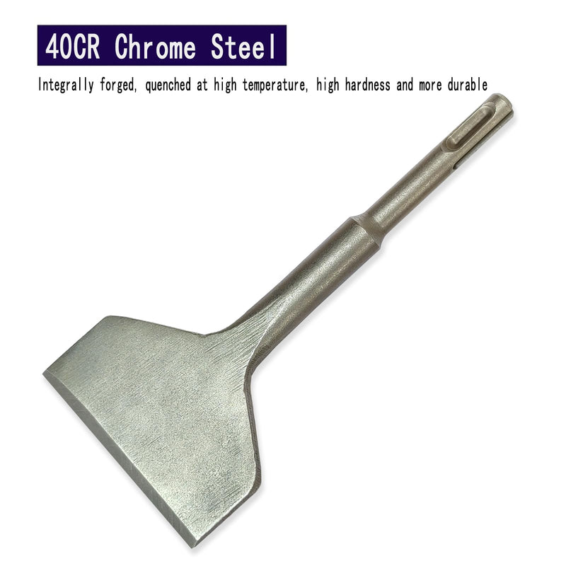 3" Wide SDS Plus Chisel, Tile Removal Tool, SDS Chisel Drill Bit, Thin Layer Removal Tool, Wall and Floor Thin Layer Removal Slotting Chisel, SDS Plus Drill Bit, Renovation Spatula Tool, (3" X 6.5")