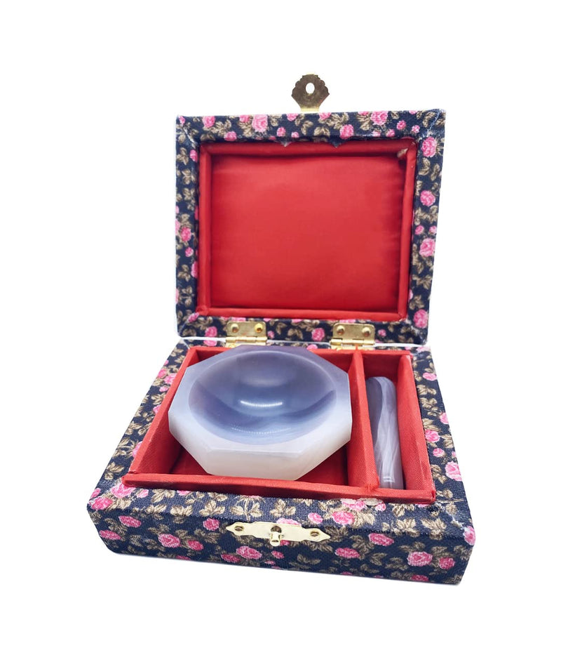 ID: 50MM 1.97" Lab Grinding Natural Agate Mortar and Pestle Set Standard Form Inner Diameter 50mm Inner Depth 15 mm