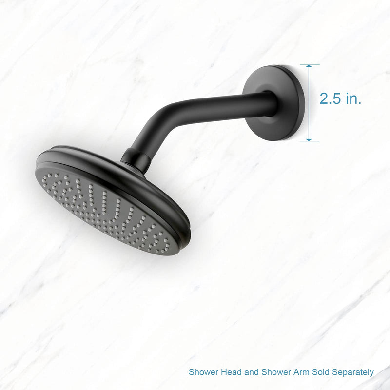 OFFO Shower Arm Flange 2.5 inches in Outer Diameter Replacement Shower Head Arm Escutcheon Plate Suitable for Most Brands Shower Head Arms, Matte Black 2.5-inch