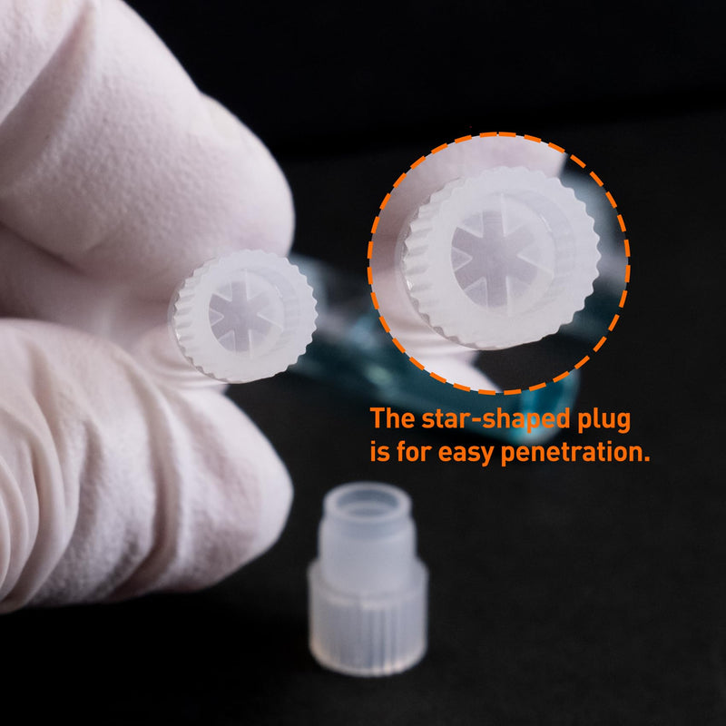 PEKYBIO Shell Vial, 1 mL Glass with Caps Installed, Pre-Assembled for Dissolution Systems,Pack of 200