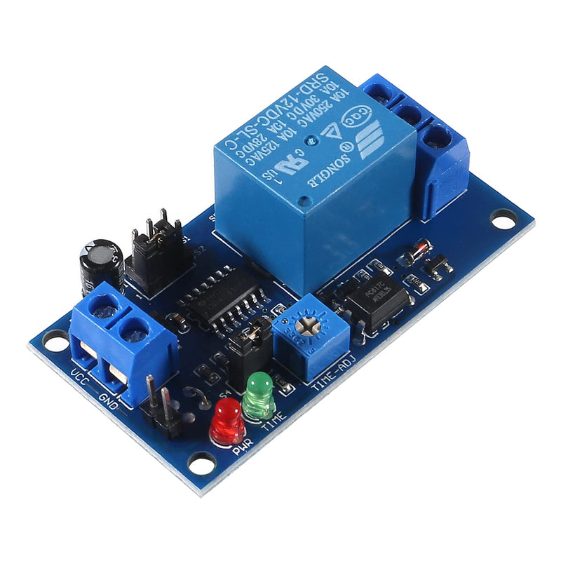 3Pcs DC 12V Delay Relay Module Electronics Delay Relay Turn On Off Switch Module with Timer Adjustment Potentiometer Delay Module LED Indicator