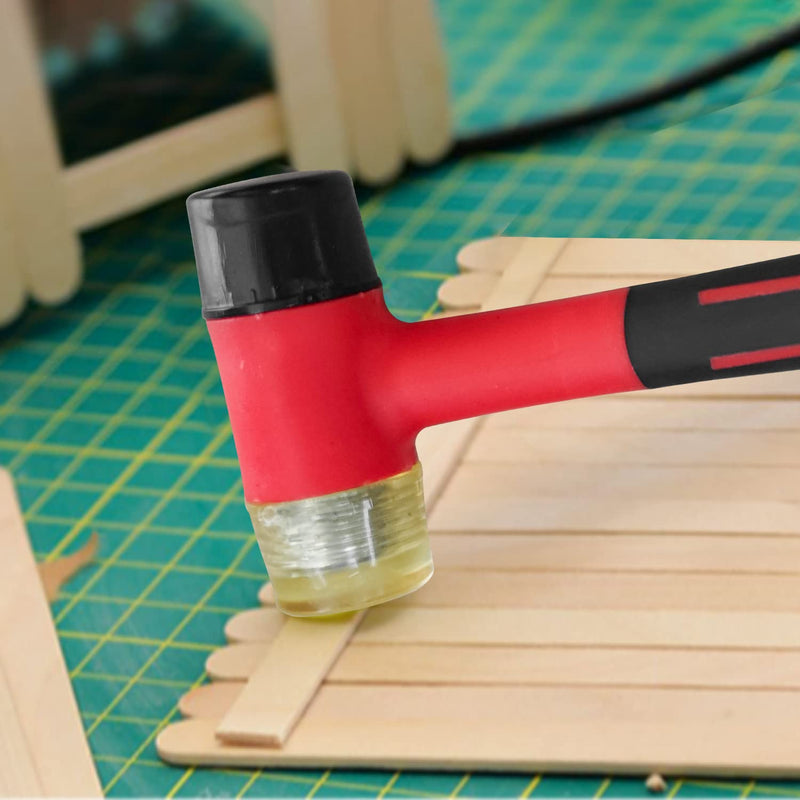 Rubber Mallet, Rubber Mallet Hammer, Double-Face Hammer, Small Rubber Mallet, Rubber Hammer for Vinyl Flooring, Tile, Crafts, Jewelry Making 25 Mm One-piece Mallet