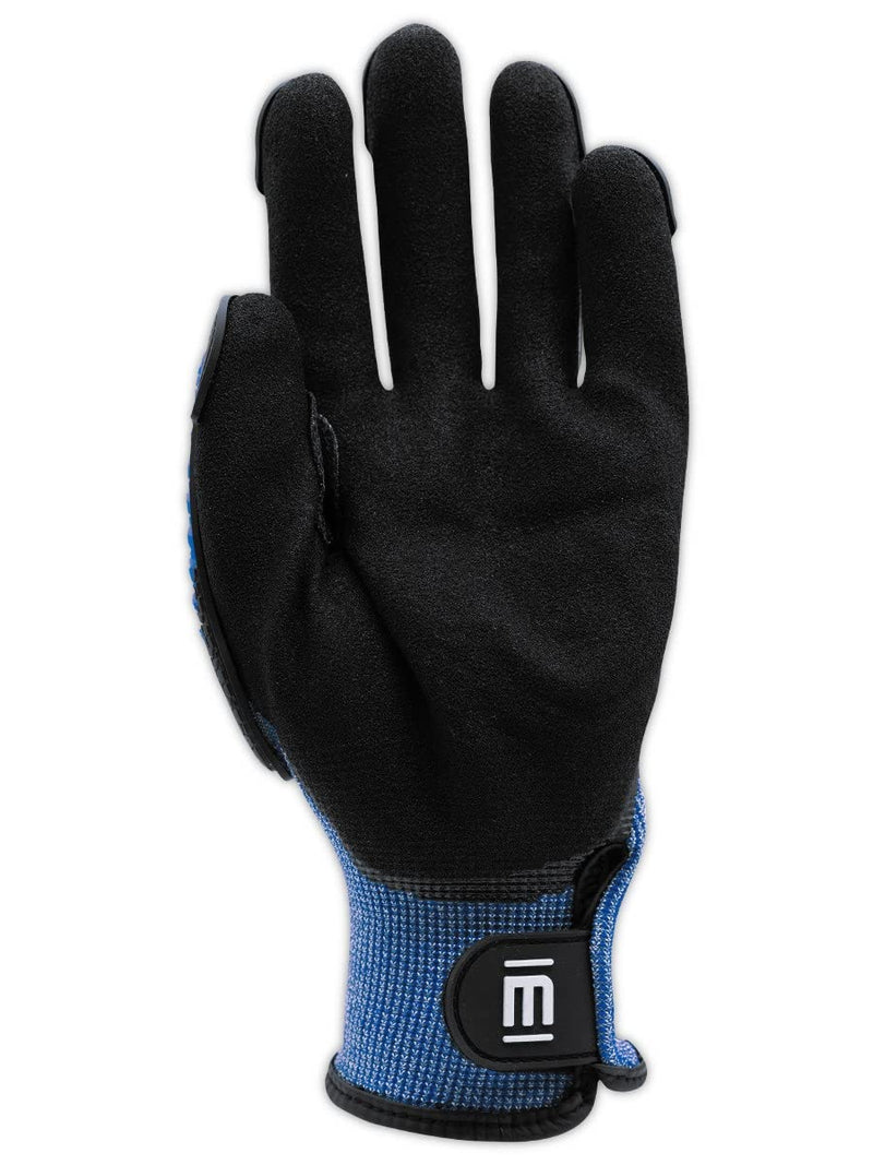 Magid Glove & Safety T-REX Flex Series ANSI A6 AeroDex Shell Impact Glove, 1 Pair, NitriX Coated Palm, Size 9/L, Blue, TRX685