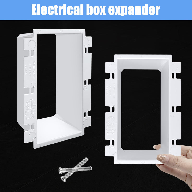 3 PCS BE3-3 Electrical Outlet Box Extenders with 18PCS Screws, （3-Gang) Electrical Power Three Gang Box Extender Electric Box Extender 3 Gang Power Switch Receptacles Accessories