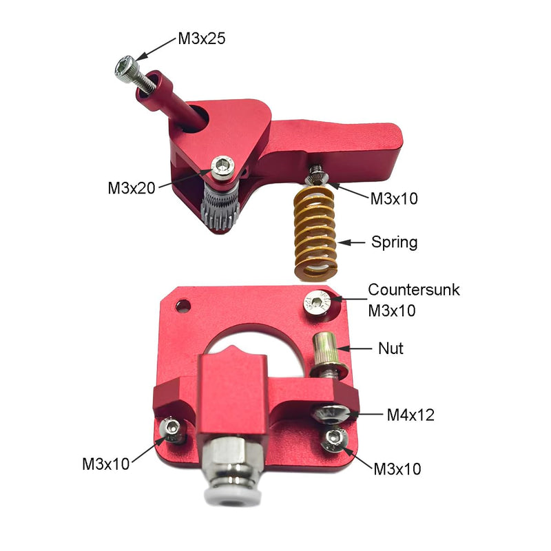 Upgrade Direct Extruder Easy Print Flexible Filament for Ender 3 Neo/Ender 3 Max Neo 3D Printer (Plate+Dual Gear+Motor) Plate+Dual Gear+Motor