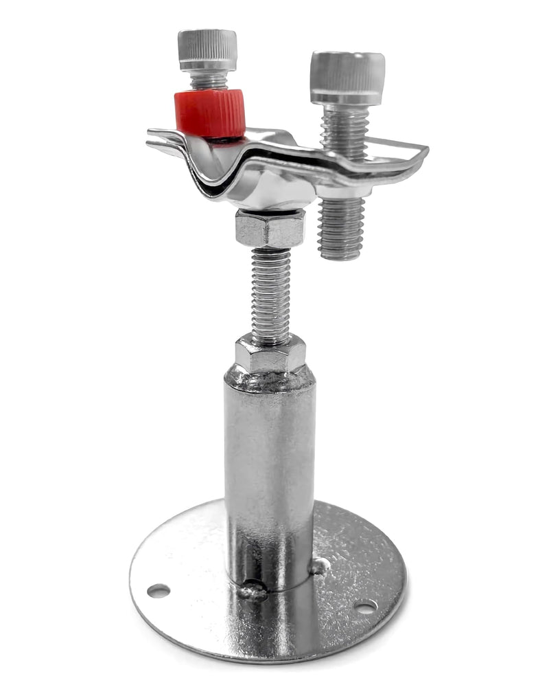 QWORK Adjustable Stainless Steel Pipe Support Bracket Kit - Compatible with 1" Pipes - Wall and Ceiling Mounting Options - includes 4 Support Brackets, Screws, and Anchors 4 Pack