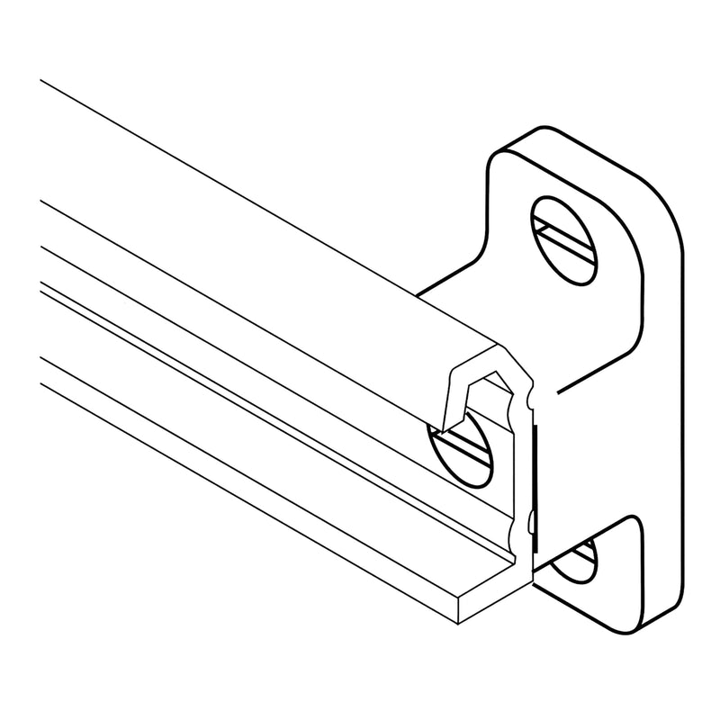 4 Pack Rok Hardware 1" (25mm) Drawer Slide Cabinet Side Spacers, Plastic Kitchen Cabinet Spacer for Slide-Out Trays, Screws Included, White - R013WHT 4