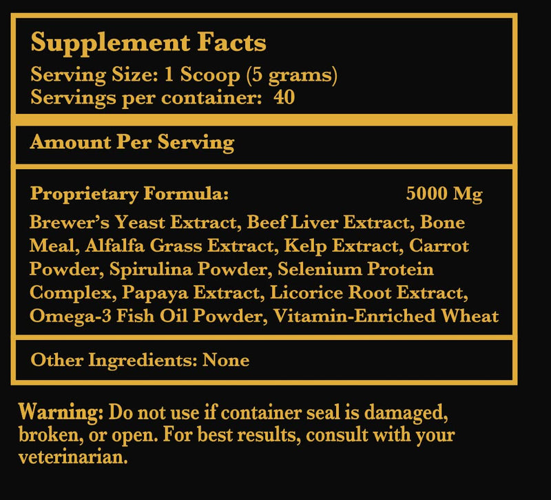 Holistic Multivitamin Supplement for Dogs and Cats - Complete 12-in-1 Plant-Based Vitamins & Minerals for Skin, Coat, Digestion, Bones, and Immunity - Omega-3 Fish Oil, Vitamin Mineral Complex - 200G - PawsPlanet Australia