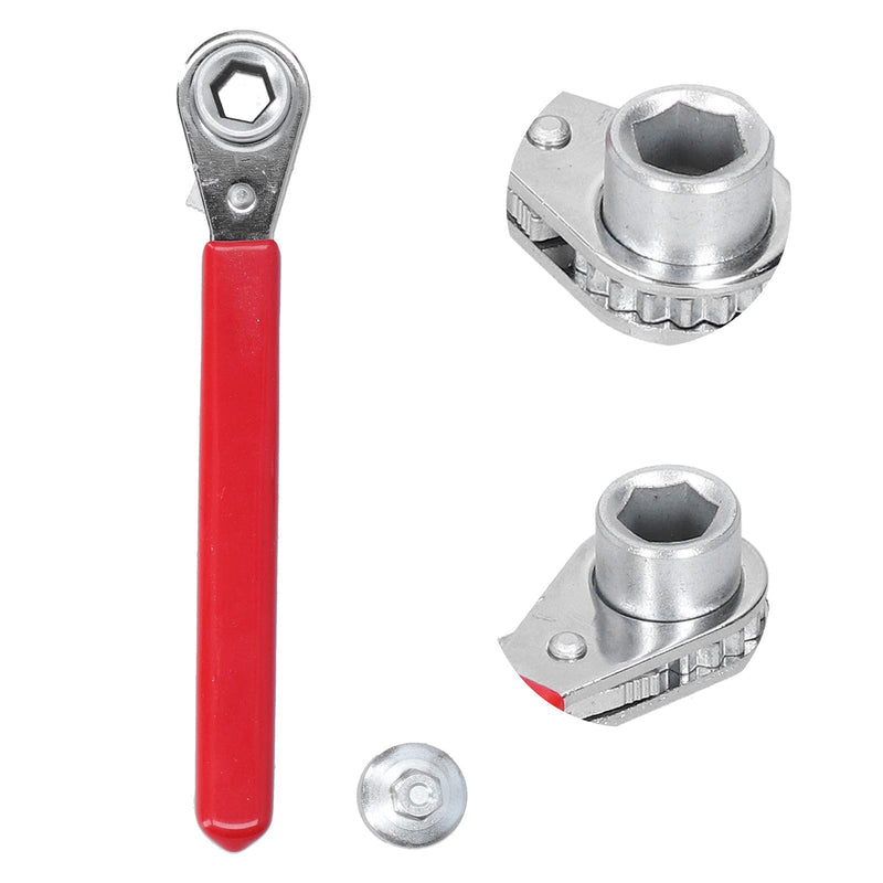 01 Ratchet Wrench, Battery Terminal Ratchet Wrench Non‑conductive Thick Vinyl Handle 5/16in 0.4in Battery Terminal Ratchet Wrench for Home for Car