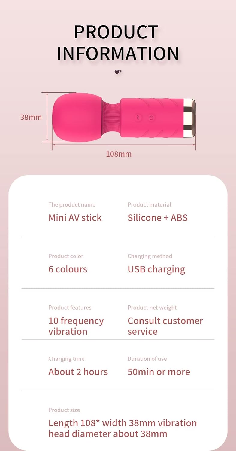 Mini Strong Massage Stick, Silicone Massager With 10 Vibration Modes, Waterproof, Rechargeable Portable Small Vibrating Massager, Quiet Wireless Hand Massager, Gift For Women - NewNest Australia