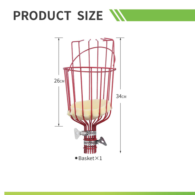 Fruit Picker Set for Fruit Harvesting, Apple Picker Accessory, Uses with Stainless Steel Handles(Not Included), Fruit Catcher Gripper for Harvesting Apples Cherries