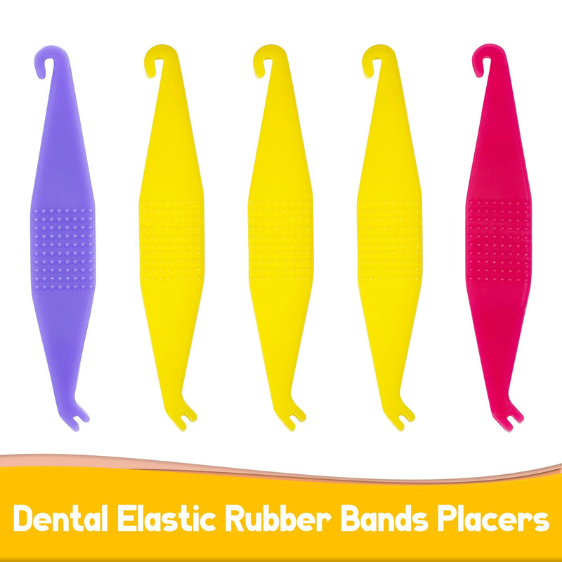 500 Pcs Orthodontic Elastic Rubber Bands, 3.5 Ounces Heavy Dental Rubber Traction Bands, Free Elastic Placer for Braces (5/16",Penguin) 5/16",Penguin