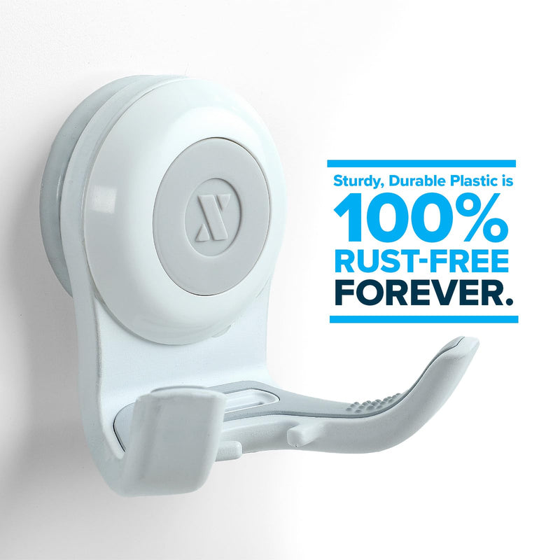 SlipX Solutions Patented On The Dot Power Lock Suction Cup Hook, Razor Holder & Phone Cradle (Perfect for Shower & Mirror, Holds 11 lbs), No-Drilling, No Tools, Rust-Proof, Waterproof, Removeable 1