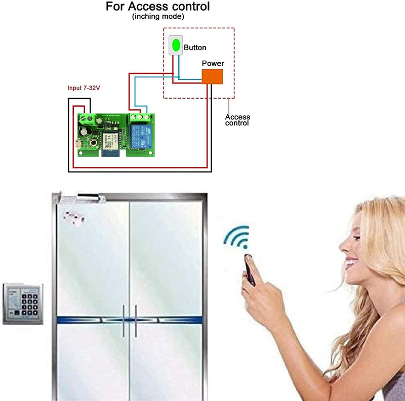 1 Channel USB 5V DC 7-32V Dry Contact Smart WiFi Wireless Relay Switch Module,Tuya Smart Life app Remote Control,Work with Alexa Google Home (1) 1