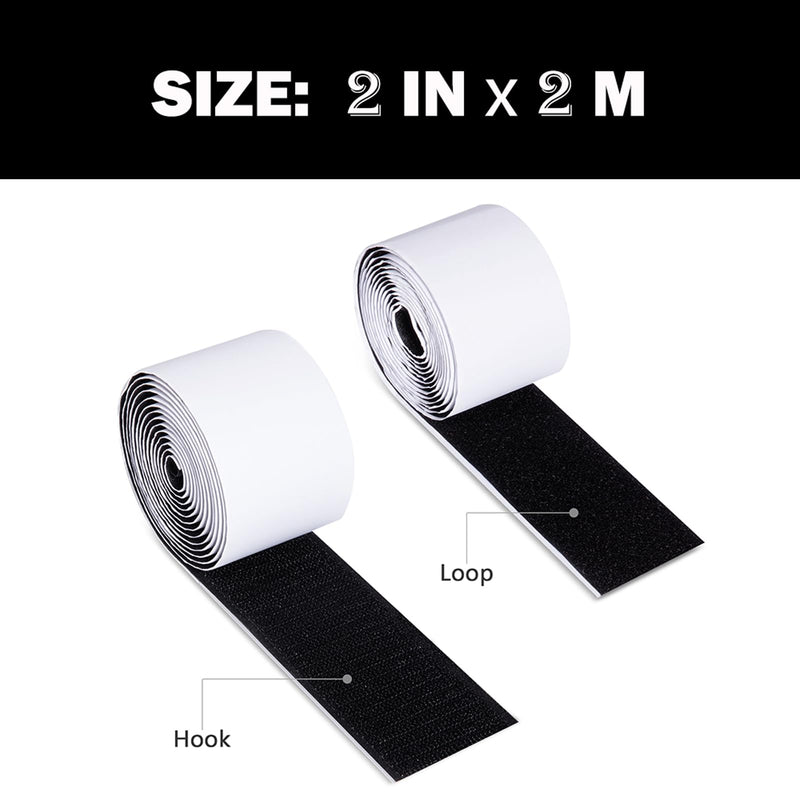 2In x 2M Pedalboard Tape, Heavy Duty Tape, for Furniture, Couch Cushions, Guitar Pedal Board 2IN 6.6FT
