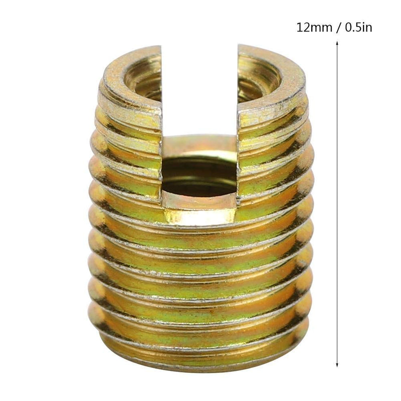 Self Tapping Thread Inserts, 20Pcs 302 Carbon Steel Thread Repair Inserts for Automotive Rail Vehicle Industry(Inner M6*1.0 Outer M9*1.0: 12mm / 0.5in) Inner M6*1.0 Outer M9*1.0: 12mm / 0.5in