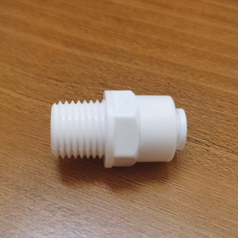 Malida Male Push To Connect Tube Fitting,water purifiers Quick Connector Drinks Dispense and water filtration system fittings (1/4 NPT Male x 1/4 OD Tube)