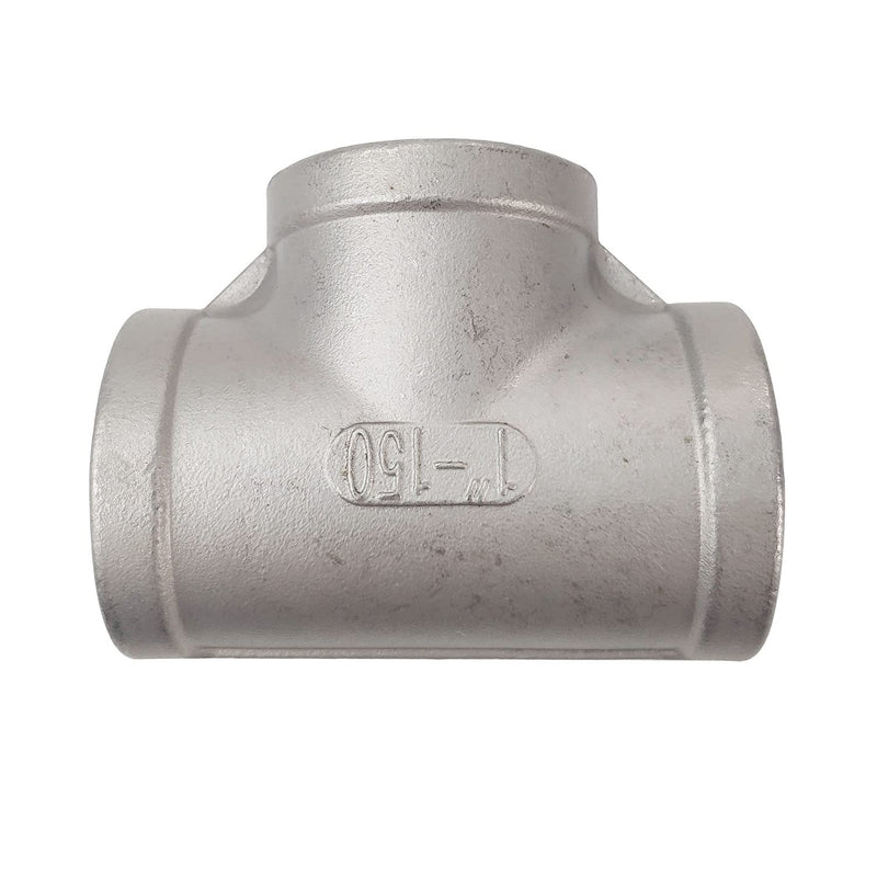 1" Stainless Steel Tee Female NPT Threaded T Shaped 3 Way Cast Pipe Fitting SS304 1 Inch