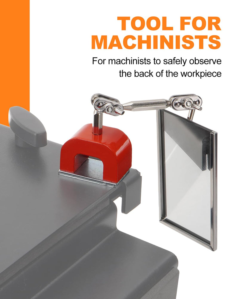 Welding Inspection Mirrors with Magnetic Base Adjustable Arm Machine Tool | for Auto Mechanics Machinists Craftsmen Technicians Use in Confined Spaces