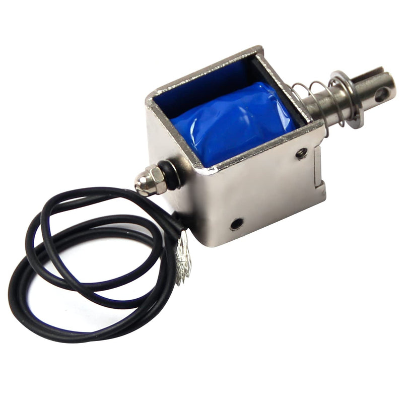 Fielect DC 12V 2A 20N 10mm Stroke Push Pull Type Solenoid Electromagnet, Open Frame Solenoid Electromagnet Linear Motion, JF-0826-12V Model: JF-0826B-12V