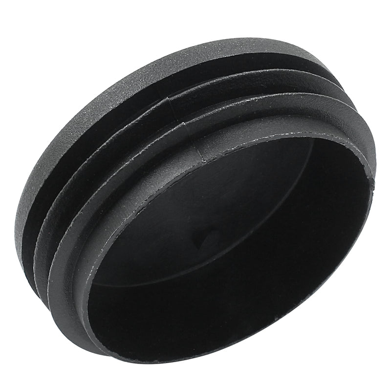 4 Pack 3 Inch (76mm) Round Plastic Hole Plugs, Black Pipe Tubing End Cap for Round Metal Tube Diameter: 3" 4 Pcs