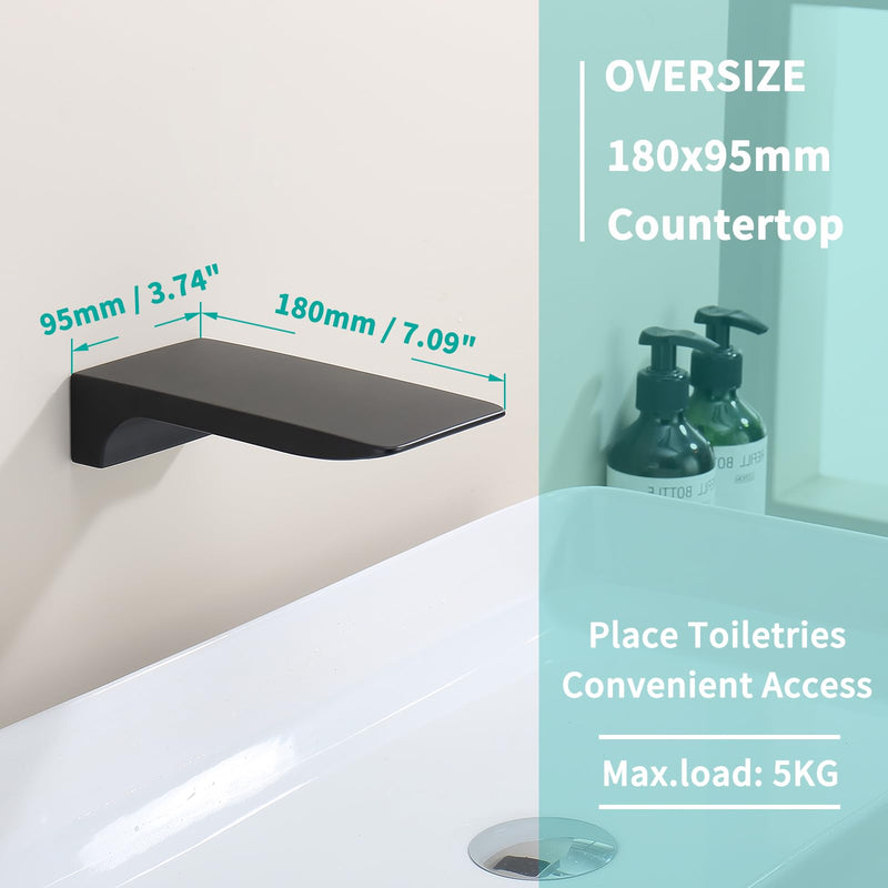 Waterfall Tub Spout Black Tub Spout for Bathtub Faucet SUS304 Stainless Steel & Solid Brass Bathroom Tub Faucet Replacement High Flow Shower Spout Matte Black Tub Spout Wall Mount, TS4-BK Only Spout