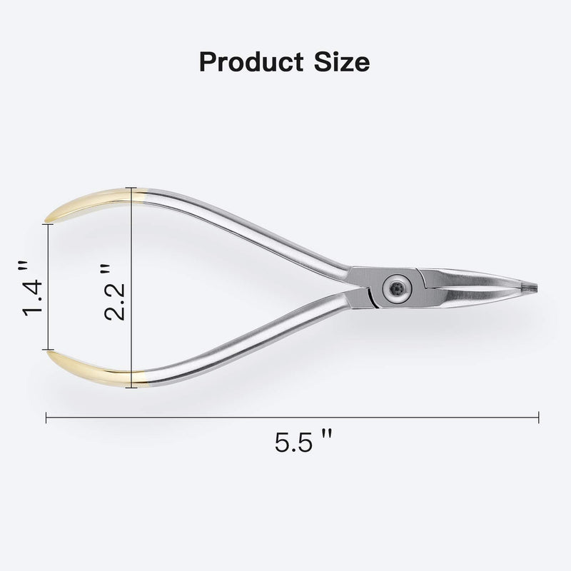 Annhua Dental Curved How's Plier Orthodontic Curved Plier, Orthodontic Position Angled Appliance Plier Wire Bending Instrument for Dentist