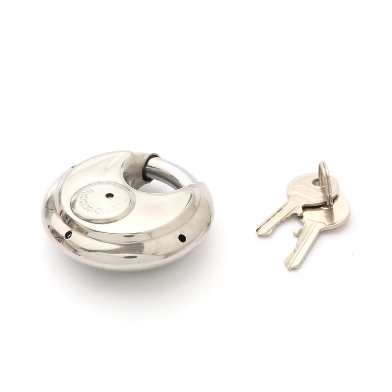 12 Pack Round Padlock with Shielded Shackle, 2-3/4-Inch, Stainless Steel Steel Armor for Trailer Storage Truck Wholesale Bulk Lot 12 Pack
